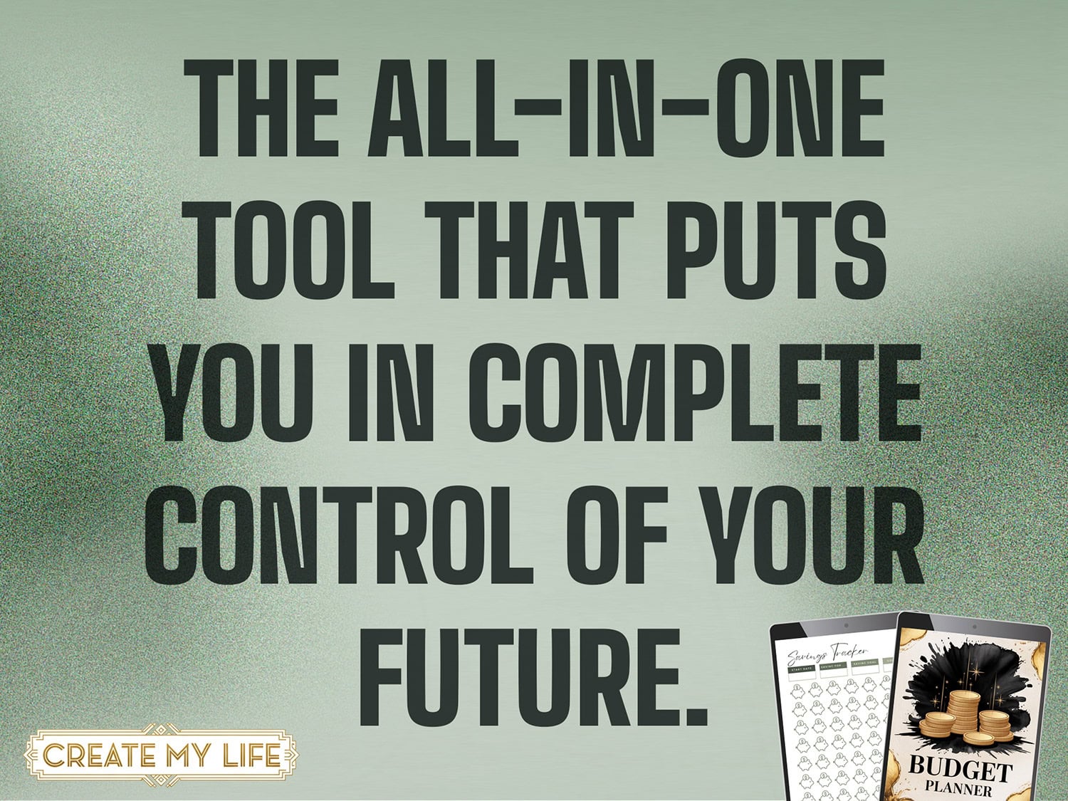 The Budget Planner - all-in-one tool for complete financial control showing savings tracker and budget planner cover 